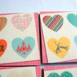 Vintage Hearts Love And Romance - Coaster Set -..