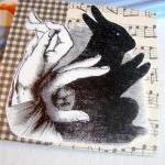 Hand Shadow Puppet No 1 - Bunny Rabbit - Coaster -..