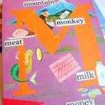 M Is For Mountain Meat Monkey Milk Money - Vintage..