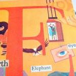 E Is For Earth Elevator Elephant Eye - Vintage..