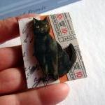 Black Cat Admit One Ten Cents Halloween 3d..
