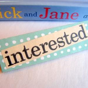 Interested - Paper And Chipboard Word Pin -..