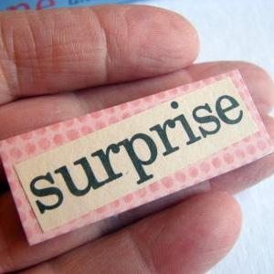 Surprise - Paper And Chipboard Word Pin -..