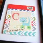 C Is For Cat Collage - Kids Nursery Childrens Wall..