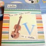 V Is For Violin Collage - Kids Nursery Childrens..