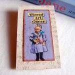 Vintage Girl With Art Supplies And A Crown -..