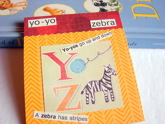 Y Is For Yo Yo Z Is For Zebra Collage - Kids Nursery Childrens Wall Art Decor - Alphabet Abc - Yo Yos Go Up And Down A Zebra Has Stripes